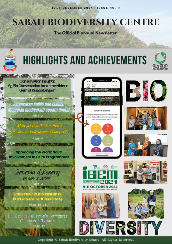 The Official Biannual Newsletter Sabah Biodiversity Centre Issue No.11