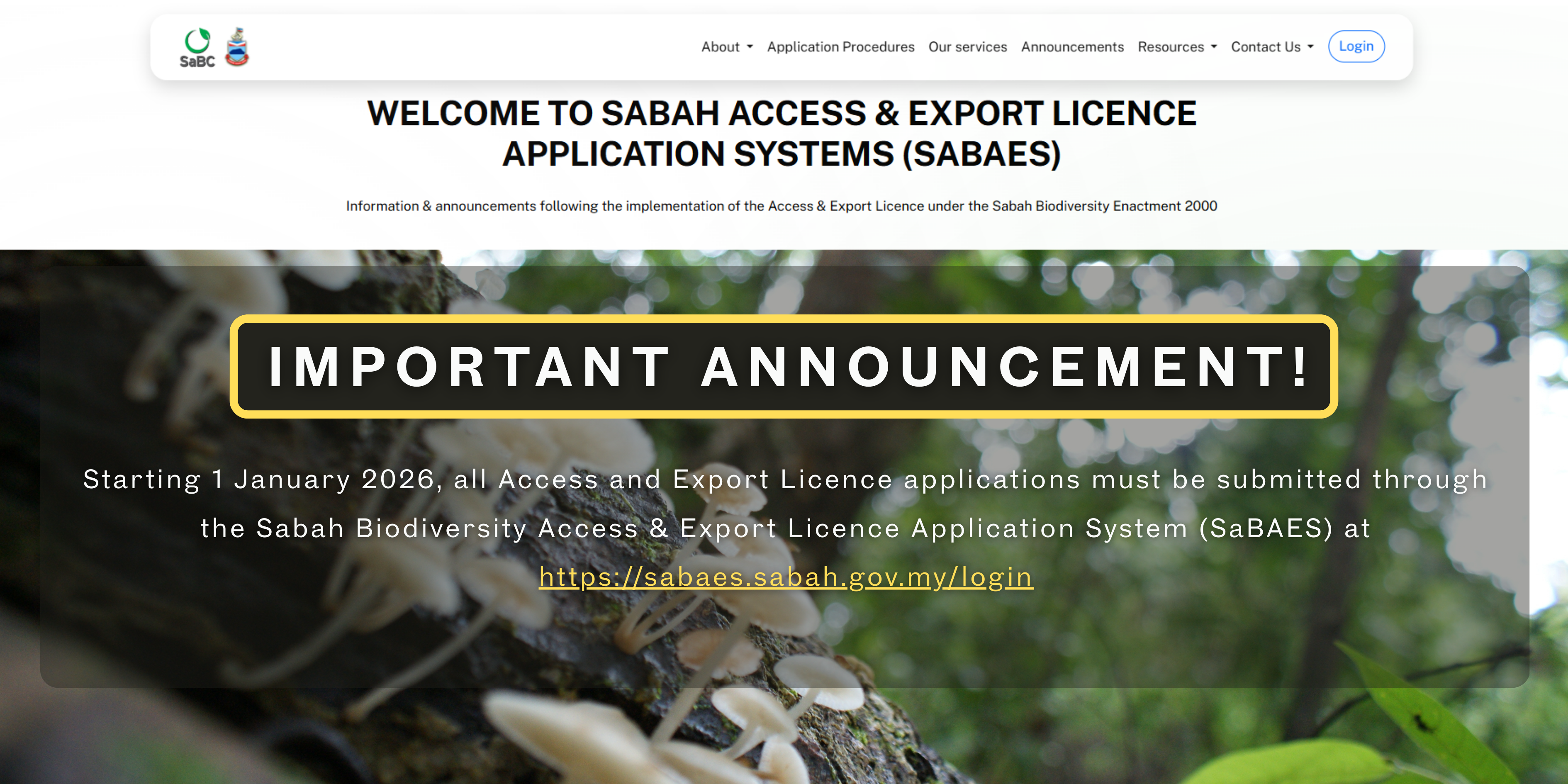 Live SaBAES Version 2.0 – Effective 1 January 2026