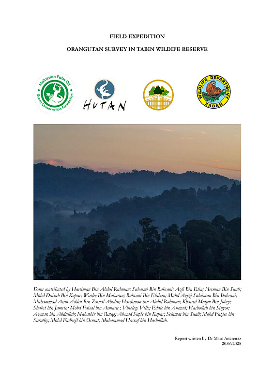 FIELD EXPEDITION ORANGUTAN SURVEY IN TABIN WILDIFE RESERVE